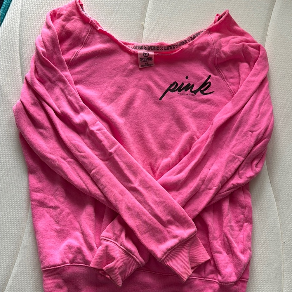 Victoria's Secret Pink Sweatshirt - Bright Pink